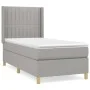 Box spring bed with light gray fabric mattress 100x200 cm by , Beds and slatted bases - Ref: Foro24-3132129, Price: 344,62 €,...