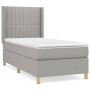 Cama box spring con colchón tela gris claro 100x200 cm de , Camas y somieres - Ref: Foro24-3132129, Precio: 345,50 €, Descuen...