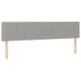 Box spring bed mattress and LED lights light gray fabric 160x200 cm by , Beds and slatted bases - Ref: Foro24-3133325, Price:...