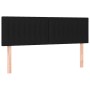 Box spring bed mattress and LED lights black fabric 140x200 cm by , Beds and slatted bases - Ref: Foro24-3133319, Price: 461,...