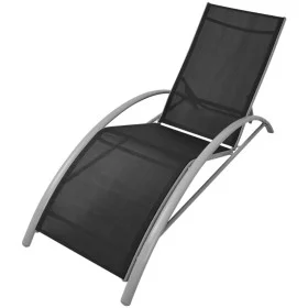 Schwarze Aluminiumliege von vidaXL, Liegen - Ref: Foro24-42159, Preis: 133,91 €, Rabatt: %