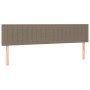 Box spring bed with LED mattress taupe gray fabric 160x200 cm by , Beds and slatted bases - Ref: Foro24-3133889, Price: 514,6...