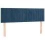 Box spring bed with mattress and LED dark blue velvet 140x200 cm by , Beds and slatted bases - Ref: Foro24-3134529, Price: 42...