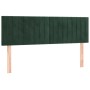 Box spring bed with mattress and LED dark green velvet 140x190cm by , Beds and slatted bases - Ref: Foro24-3134522, Price: 45...