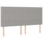 Cama box spring con colchón tela y LED gris claro 200x200 cm de , Camas y somieres - Ref: Foro24-3135061, Precio: 680,41 €, D...