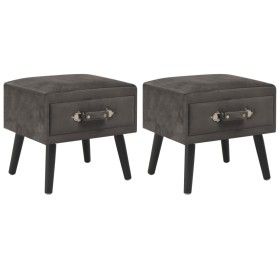 Zwei Nachttische, 40x35x40 cm, grauer Samt von vidaXL, Nachttische - Ref: Foro24-276386, Preis: 102,11 €, Rabatt: %