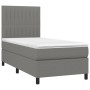 Cama box spring colchón y luces LED tela gris oscuro 100x200 cm de , Camas y somieres - Ref: Foro24-3135014, Precio: 352,59 €...