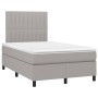 Boxspringbett mit Stoffmatratze und hellgrauer LED 120x200 cm von , Betten und Lattenroste - Ref: Foro24-3135021, Preis: 407,...