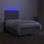 Boxspringbett mit Stoffmatratze und hellgrauer LED 120x200 cm von , Betten und Lattenroste - Ref: Foro24-3135021, Preis: 407,...