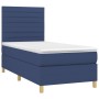 Box spring bed mattress and LED lights blue fabric 80x200 cm by , Beds and slatted bases - Ref: Foro24-3135475, Price: 324,81...