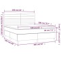 Box spring bed mattress and LED lights dark gray fabric 160x200 cm by , Beds and slatted bases - Ref: Foro24-3135526, Price: ...