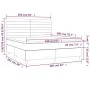 Boxspringbettmatratze und LED-Leuchten dunkelgrauer Stoff 160x200 cm von , Betten und Lattenroste - Ref: Foro24-3135526, Prei...