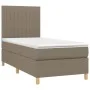 Box spring bed with mattress and taupe gray LED lights 80x200 cm by , Beds and slatted bases - Ref: Foro24-3135553, Price: 33...