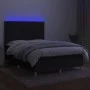 Cama box spring colchón y luces LED tela negro 140x190 cm de , Camas y somieres - Ref: Foro24-3135591, Precio: 455,29 €, Desc...