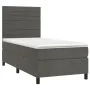 Box spring bed with mattress and LED dark gray velvet 80x200 cm by , Beds and slatted bases - Ref: Foro24-3136150, Price: 320...
