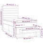 Box spring bed with blue fabric mattress 80x200 cm by , Beds and slatted bases - Ref: Foro24-3136635, Price: 381,88 €, Discou...
