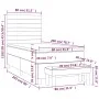 Box spring bed with blue fabric mattress 80x200 cm by , Beds and slatted bases - Ref: Foro24-3136635, Price: 375,56 €, Discou...