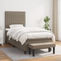 Box spring bed with taupe gray fabric mattress 80x200 cm by , Beds and slatted bases - Ref: Foro24-3136713, Price: 382,84 €, ...