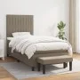 Box spring bed with taupe gray fabric mattress 80x200 cm by , Beds and slatted bases - Ref: Foro24-3136713, Price: 376,01 €, ...