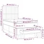 Box spring bed with taupe gray fabric mattress 80x200 cm by , Beds and slatted bases - Ref: Foro24-3136713, Price: 376,01 €, ...