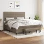 Cama box spring con colchón tela gris taupe 160x200 cm de , Camas y somieres - Ref: Foro24-3136689, Precio: 669,34 €, Descuen...