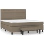 Boxspringbett mit taupegrauer Stoffmatratze 160x200 cm von , Betten und Lattenroste - Ref: Foro24-3136689, Preis: 645,83 €, R...