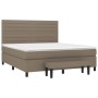 Boxspringbett mit taupegrauer Stoffmatratze 160x200 cm von , Betten und Lattenroste - Ref: Foro24-3136689, Preis: 645,83 €, R...