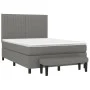 Box spring bed with dark gray fabric mattress 140x200 cm by , Beds and slatted bases - Ref: Foro24-3136758, Price: 538,66 €, ...