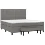 Box spring bed with dark gray fabric mattress 160x200 cm by , Beds and slatted bases - Ref: Foro24-3136766, Price: 611,10 €, ...