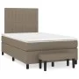 Box spring bed with taupe gray fabric mattress 120x200 cm by , Beds and slatted bases - Ref: Foro24-3136745, Price: 419,33 €,...