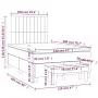 Box spring bed with taupe gray fabric mattress 120x200 cm by , Beds and slatted bases - Ref: Foro24-3136745, Price: 419,33 €,...