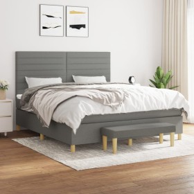 Boxspringbett mit dunkelgrauer Stoffmatratze 160x200 cm von , Betten und Lattenroste - Ref: Foro24-3137246, Preis: 609,43 €, ...