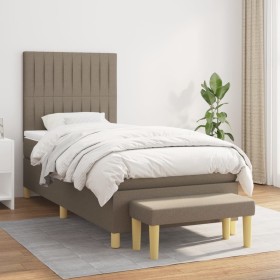 Boxspringbett mit taupegrauer Stoffmatratze 80x200 cm von , Betten und Lattenroste - Ref: Foro24-3137273, Preis: 375,63 €, Ra...