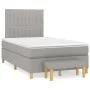 Box spring bed with light gray fabric mattress 120x200 cm by , Beds and slatted bases - Ref: Foro24-3137301, Price: 441,30 €,...