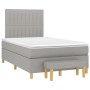 Box spring bed with light gray fabric mattress 120x200 cm by , Beds and slatted bases - Ref: Foro24-3137301, Price: 433,52 €,...