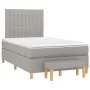 Box spring bed with light gray fabric mattress 120x200 cm by , Beds and slatted bases - Ref: Foro24-3137301, Price: 441,30 €,...