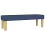 Box spring bed with blue fabric mattress 140x190 cm by , Beds and slatted bases - Ref: Foro24-3137315, Price: 530,16 €, Disco...