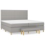 Box spring bed with light gray fabric mattress 200x200 cm by , Beds and slatted bases - Ref: Foro24-3137341, Price: 707,27 €,...
