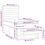 Box spring bed with dark gray velvet mattress 80x200 cm by , Beds and slatted bases - Ref: Foro24-3137870, Price: 355,96 €, D...