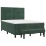 Box spring bed with dark green velvet mattress 140x200 cm by , Beds and slatted bases - Ref: Foro24-3137968, Price: 541,97 €,...