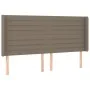 Box spring bed with mattress and LED lights taupe gray fabric 160x200 cm by , Beds and slatted bases - Ref: Foro24-3138969, P...