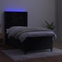 Cama box spring colchón y LED terciopelo negro 80x200 cm de , Camas y somieres - Ref: Foro24-3139591, Precio: 338,34 €, Descu...