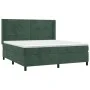 Box spring bed with mattress and LED dark green velvet 160x200cm by , Beds and slatted bases - Ref: Foro24-3139634, Price: 60...