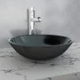 Black tempered glass sink 42 cm by vidaXL, Sinks - Ref: Foro24-142231, Price: 61,64 €, Discount: %