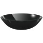 Lavabo de vidrio templado negro 42 cm de vidaXL, Lavabos - Ref: Foro24-142231, Precio: 65,50 €, Descuento: %