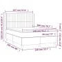 Box spring bed with mattress and LED dark green velvet 140x200cm by , Beds and slatted bases - Ref: Foro24-3139688, Price: 52...