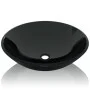 Black tempered glass sink 42 cm by vidaXL, Sinks - Ref: Foro24-142231, Price: 61,64 €, Discount: %