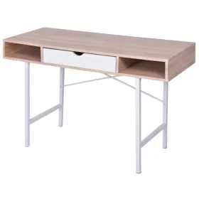 Desk with one oak and white drawer by vidaXL, Desks - Ref: Foro24-20135, Price: 82,21 €, Discount: %