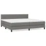 Cama box spring con colchón tela gris oscuro 200x200 cm de , Camas y somieres - Ref: Foro24-3140242, Precio: 571,68 €, Descue...
