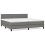 Cama box spring con colchón tela gris oscuro 200x200 cm de , Camas y somieres - Ref: Foro24-3140242, Precio: 565,42 €, Descue...